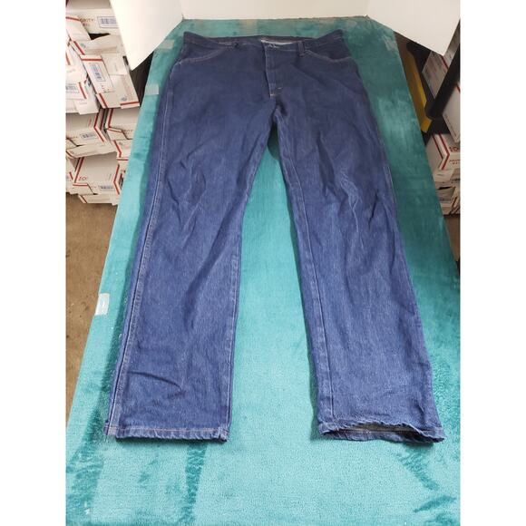 Rustler Jeans Size 38x34 Mens Blue Pants Denim Cotton Work Straight - Picture 1 of 12